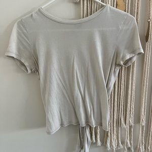 Aerie Tie Back Easy Cropped Tee